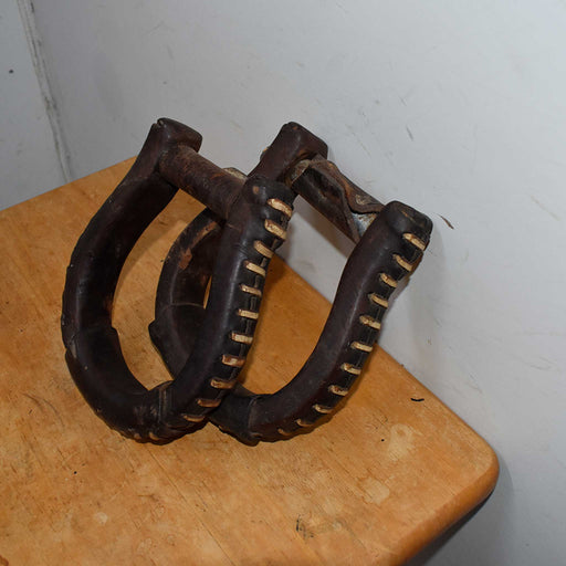 Used Leather Covered Oxbow Stirrups Sale Barn Misc
