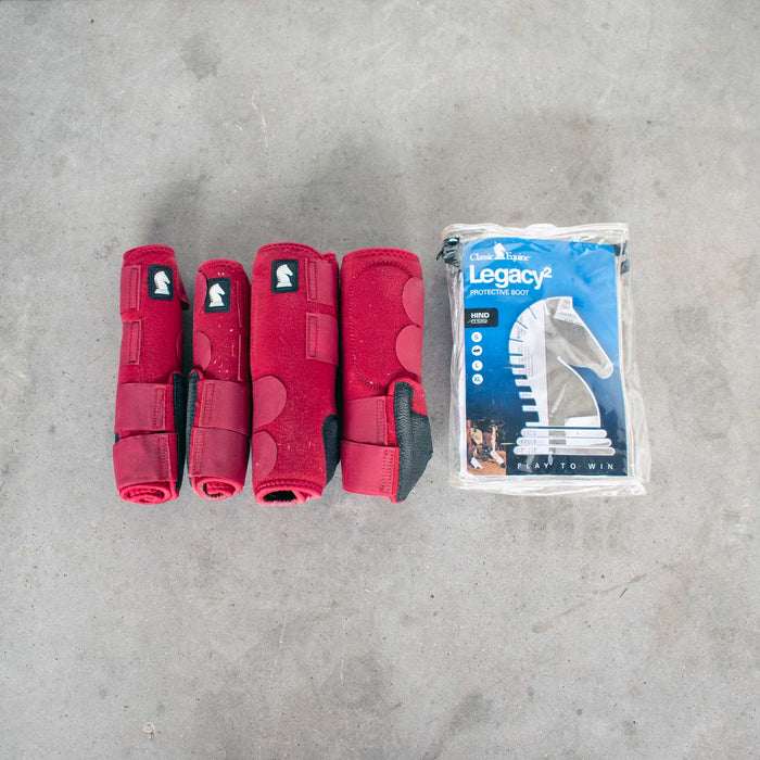 Like NEW Classic Equine Medium Legacy 2 Splint Boots Full set Sale Barn Classic Equine