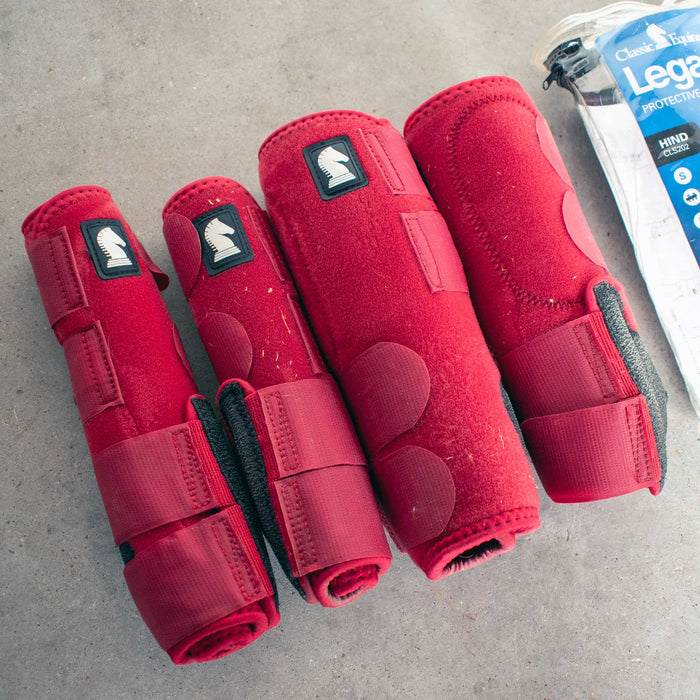 Like NEW Classic Equine Medium Legacy 2 Splint Boots Full set Sale Barn Classic Equine