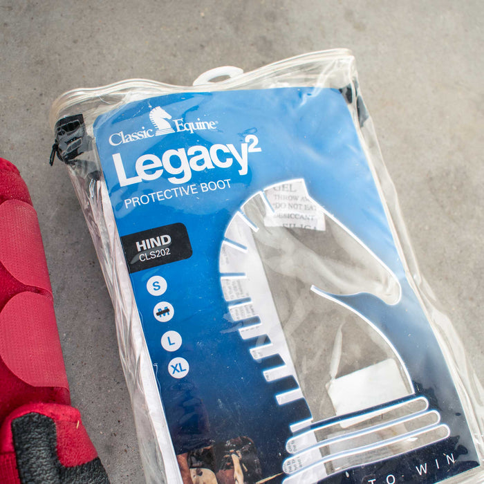 Like NEW Classic Equine Medium Legacy 2 Splint Boots Full set Sale Barn Classic Equine