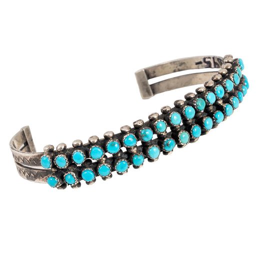 Vintage Double Row 1950 Cuff Bracelet WOMEN - Accessories - Jewelry - Bracelets Peyote Bird Designs   