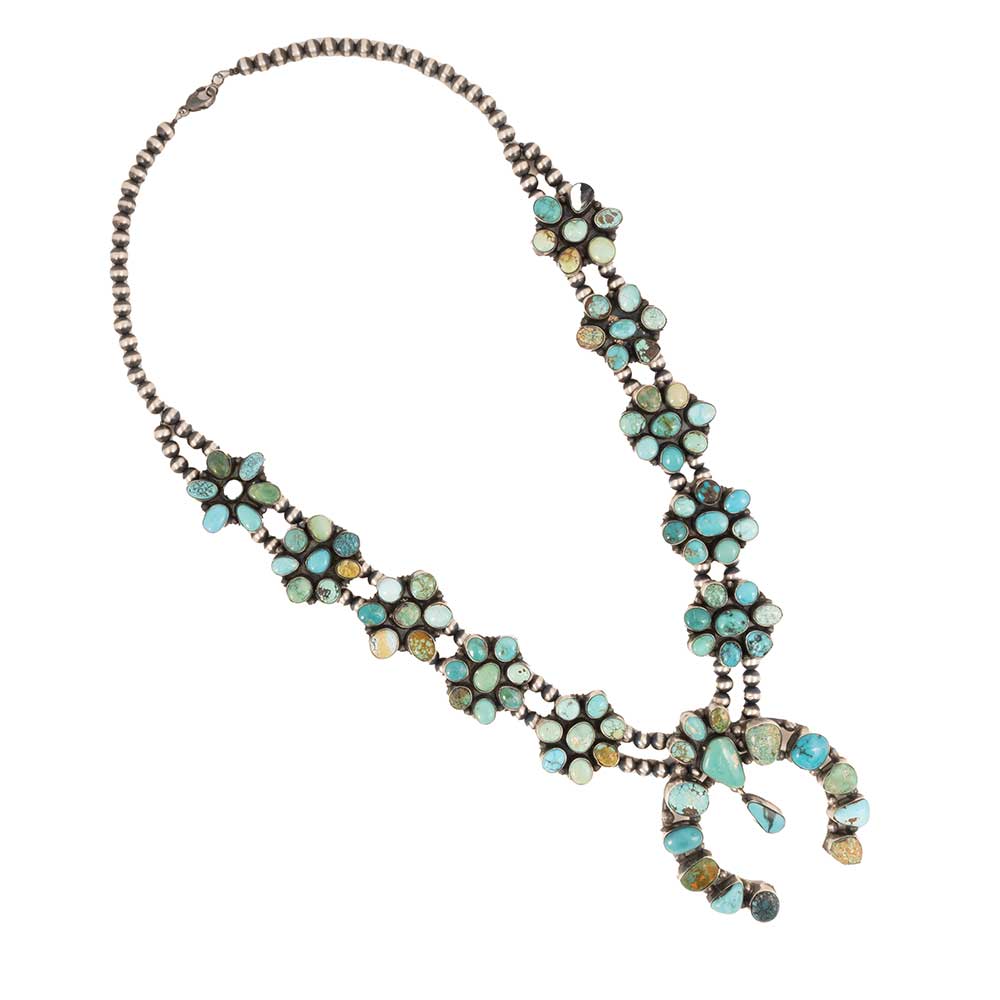 Carico Lake Turquoise Squash Blossom Set WOMEN - Accessories - Jewelry - Jewelry Sets Al Zuni   