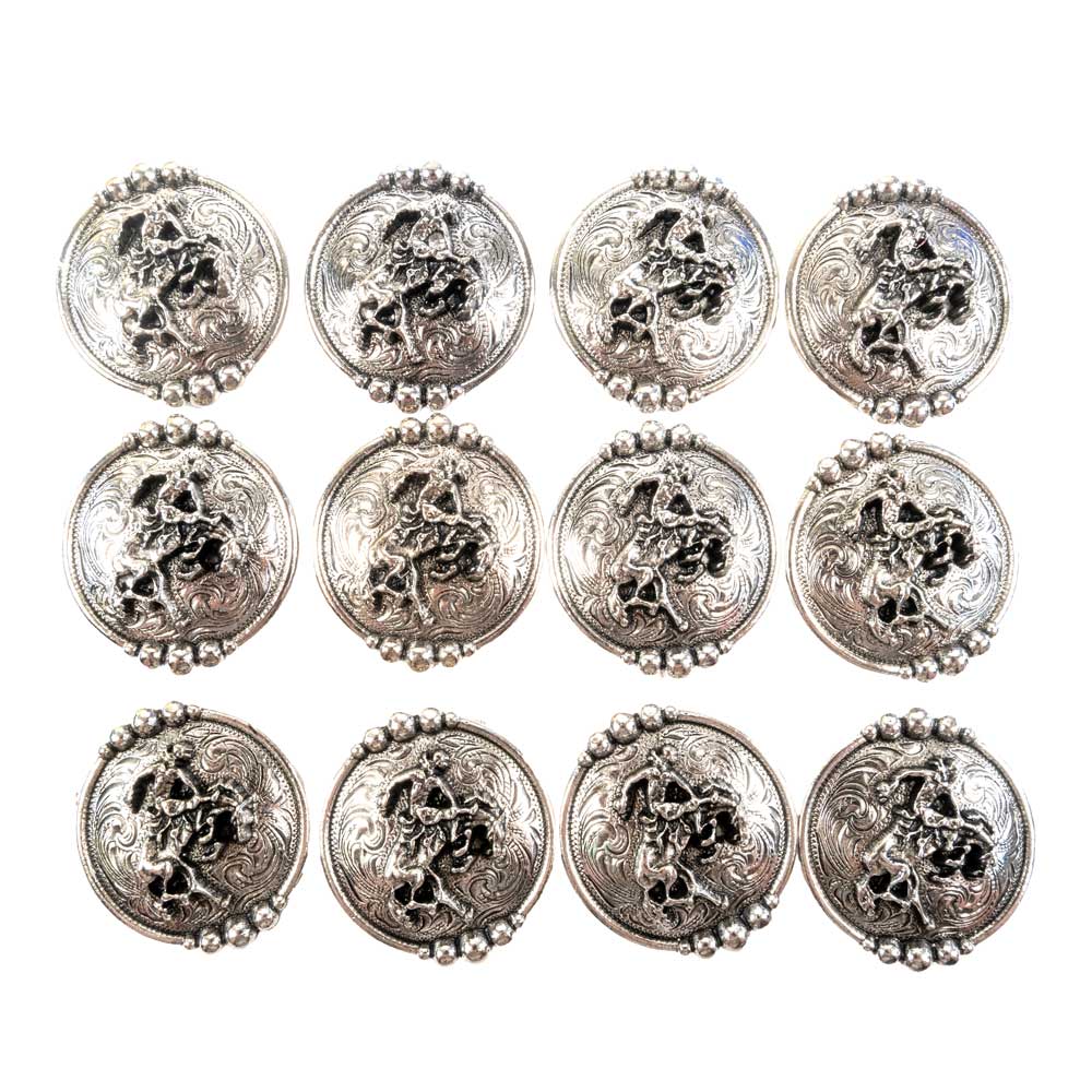 New Bronc Set Of 12 1 1/2" Conchos Sale Barn MISC   