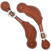 Teskey's Basketweave Spur Straps w/White Stitching Tack - Spur Straps Teskey's
