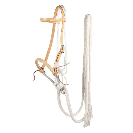 Teskeys Rawhide Breaking Hackamore Tack - Training Teskey's Light Oil  