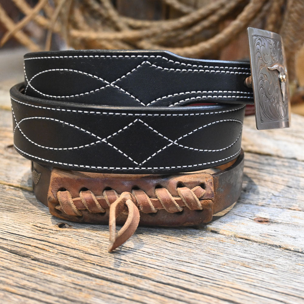 Western Belt - Handmade by Crooked Skull - 34"  CSB015