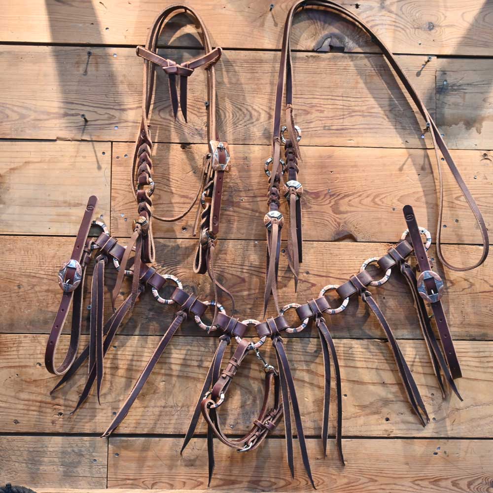 JOE HIPP Sets are Here and Ready to go to Town!! Accented with Copper and Silver Rings and Conchos and Buckles JHL028 Tack - Headstalls Joe Hipp