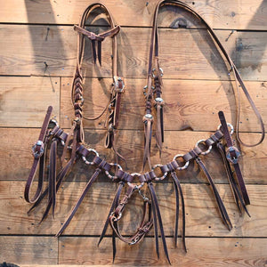 JOE HIPP Sets are Here and Ready to go to Town!! Accented with Copper and Silver Rings and Conchos and Buckles JHL028 Tack - Headstalls Joe Hipp