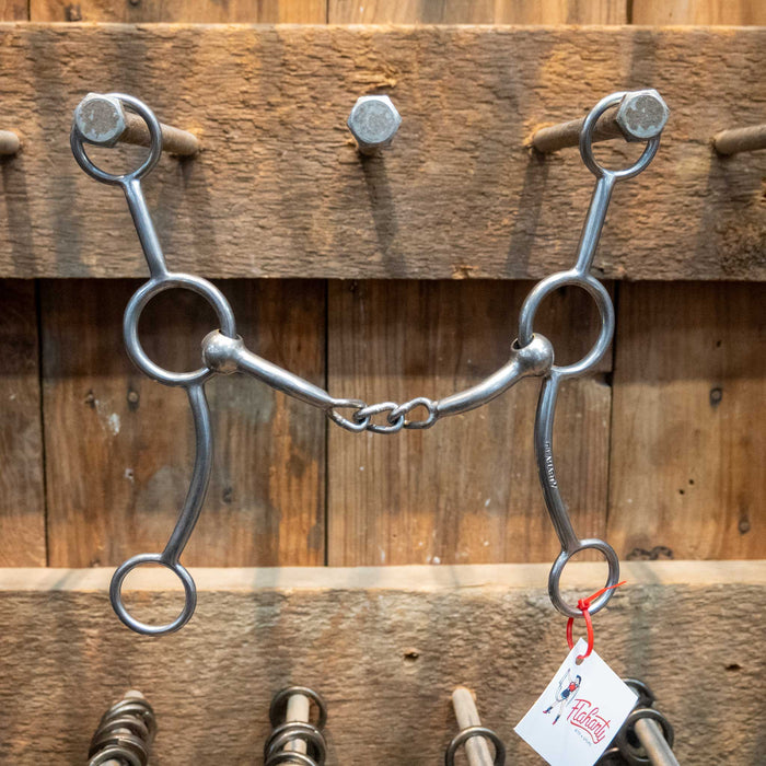 Flaharty Big Circle Gag  Smooth Center Chain Bit