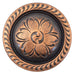 Copper Floral Rope Edge Engraved Concho Tack - Conchos & Hardware MISC Chicago Screw  