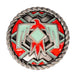 Aqua/Red Thuderbird Concho Tack - Conchos & Hardware MISC   