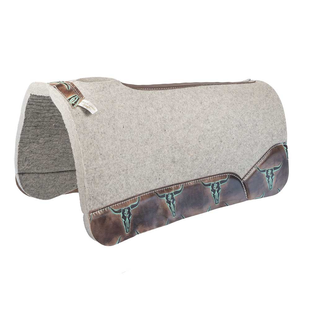 Best Ever Kush Collection Wool Pad - Turquoise Longhorn Tack - Saddle Pads Best Ever   
