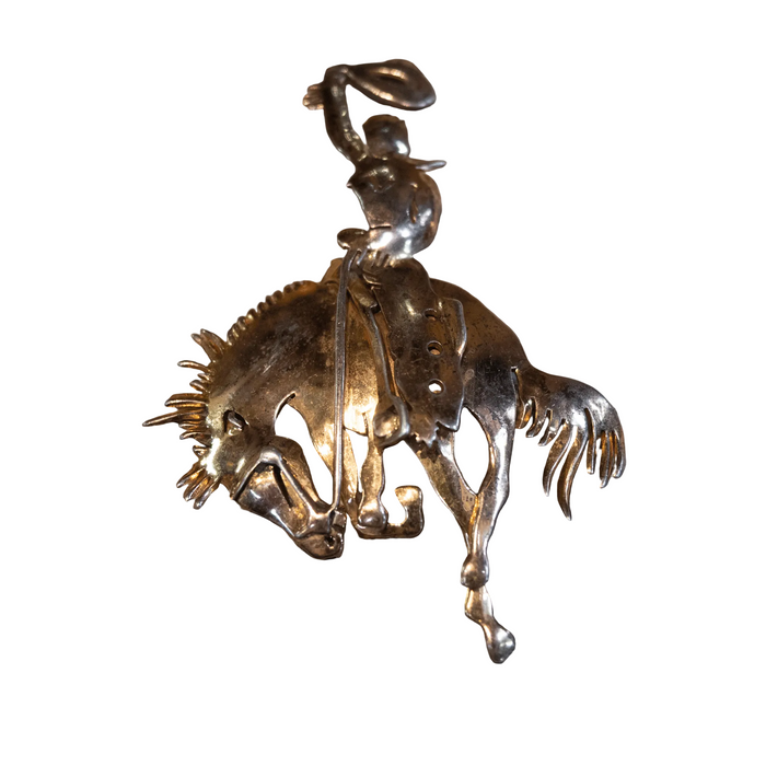 Vintage Sterling Silver Gold Finish Bucking Horse Pin WOMEN - Accessories - Jewelry - Pins & Pendants MISC