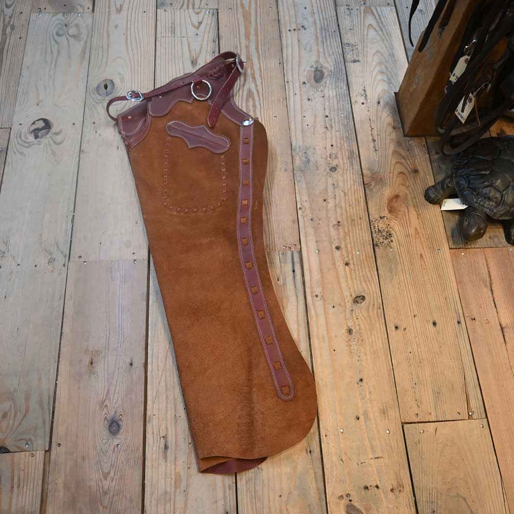 Shotgun Chaps - Medium  RUST Rough-Out Cowboy Chaps  CHAP1010 Tack - Chaps & Chinks Teskey's   