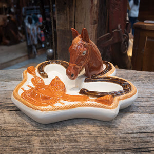 Vintage Porcelan Horse Head Ashtray or Jewelry Tray
