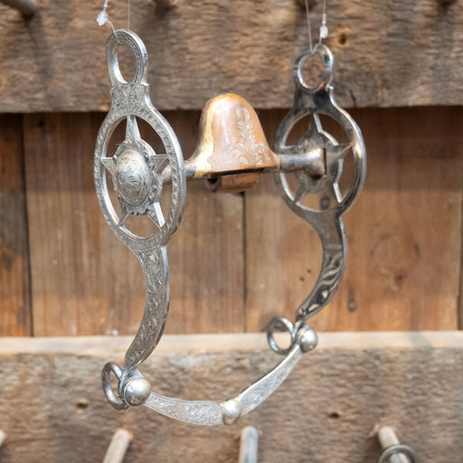 E. Garcia Silver Mounted Port with Roller Bit 1383 Tack - Bits E. Garcia