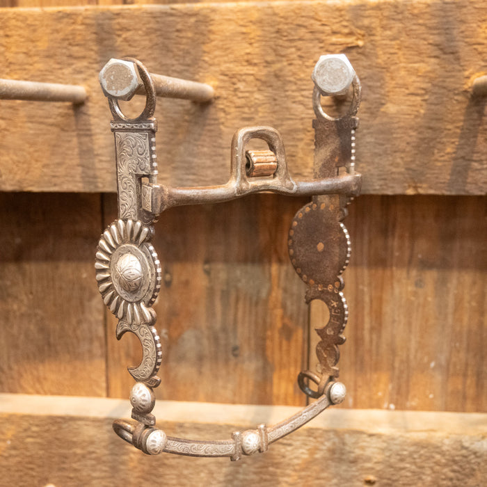 E.G. Silver Mounted Port Bit w/Copper Roller Tack - Bits E.G.