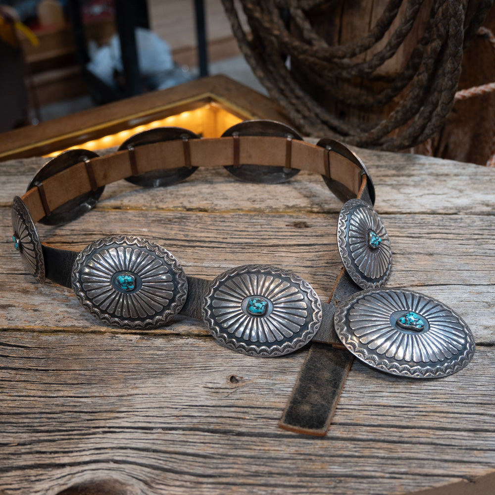 Tim Kee Whitman Navajo Sterling Silver & Turquoise Concho Belt Women - Accessories - Jewelry - Bracelets Teskey's
