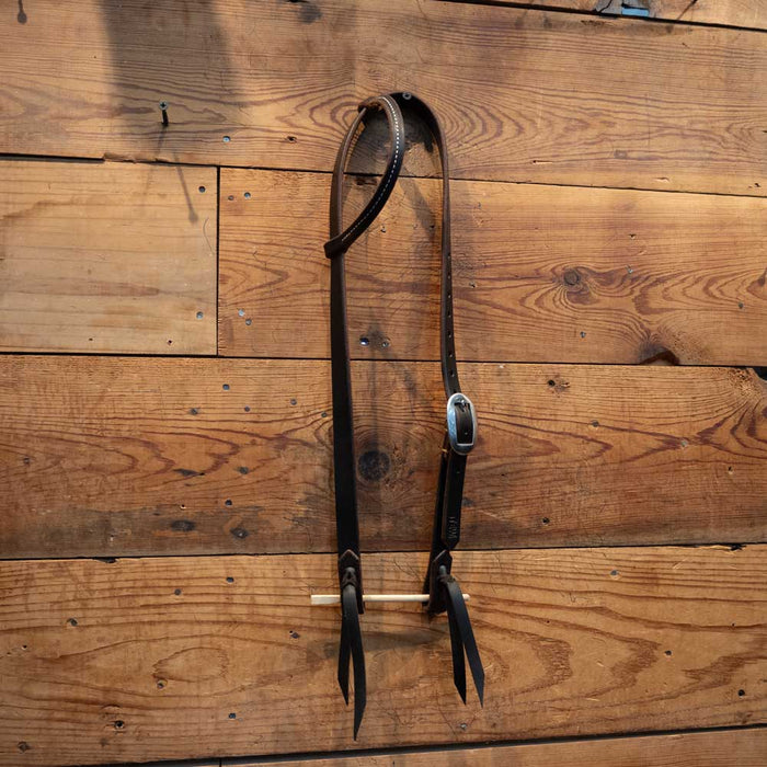 Casey Tew Dark Oiled Single Ear Headstall Tack - Headstalls Casey Tew