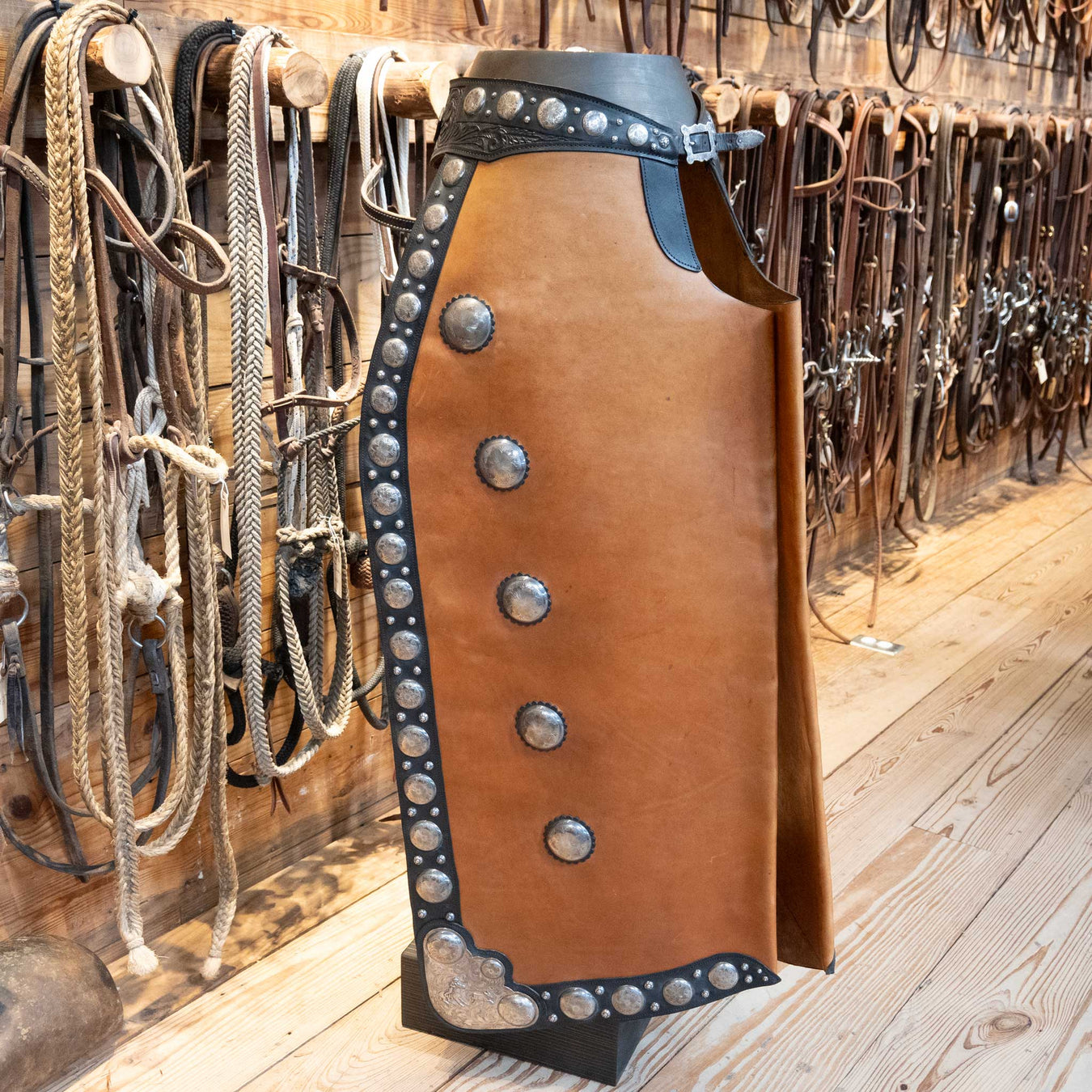 Bohlin 1940's Two-Tone Parade Chaps w/Sterling Accents Tack - Chaps & Chinks Bohlin - Hollywood CALIF.