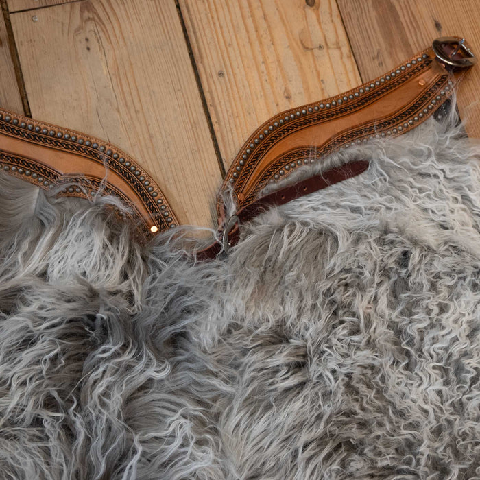 Silver Frost Angora Wolley Shotgun Chap