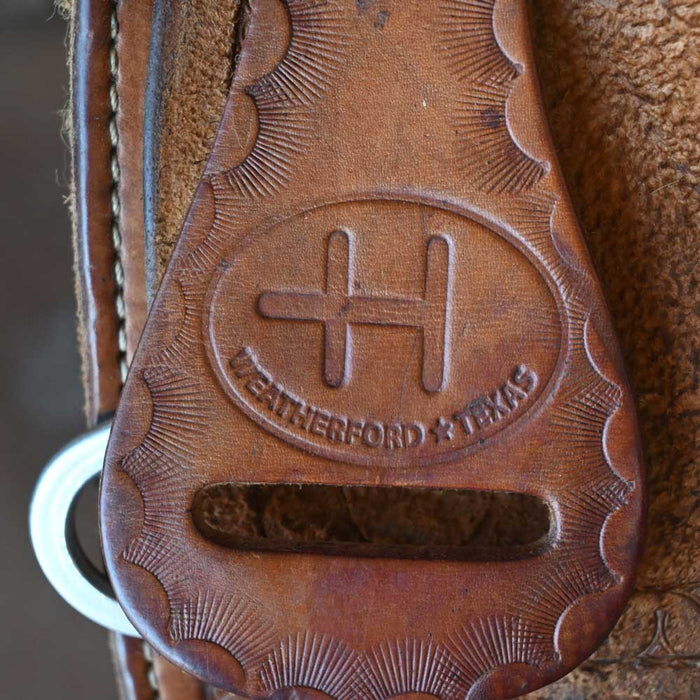 16.5" USED BAR H TEAM ROPING SADDLE Saddles - Used Bar H Saddlery