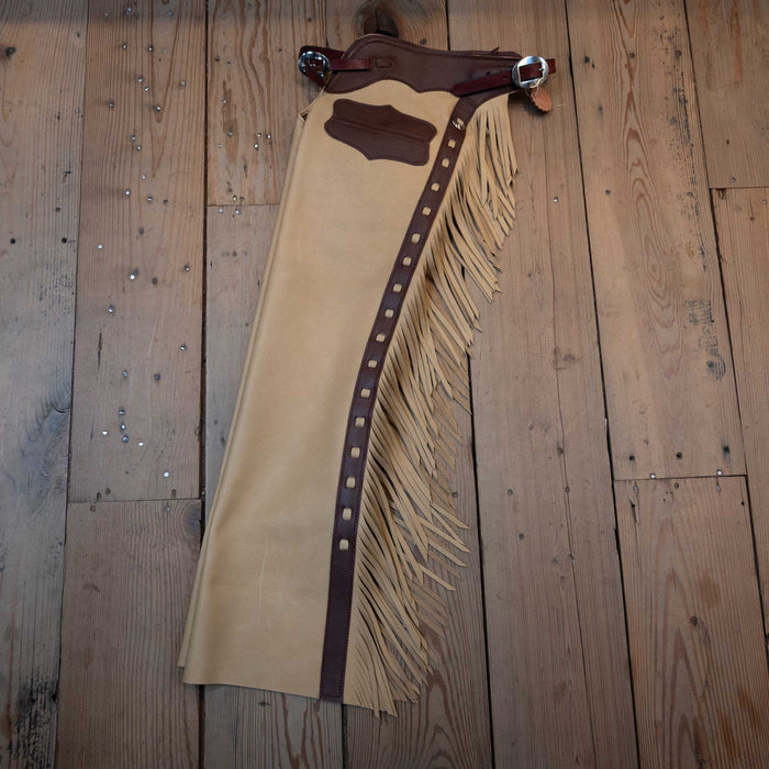 Medium Youth Shotgun Chaps w/Chocolate Brown Accents