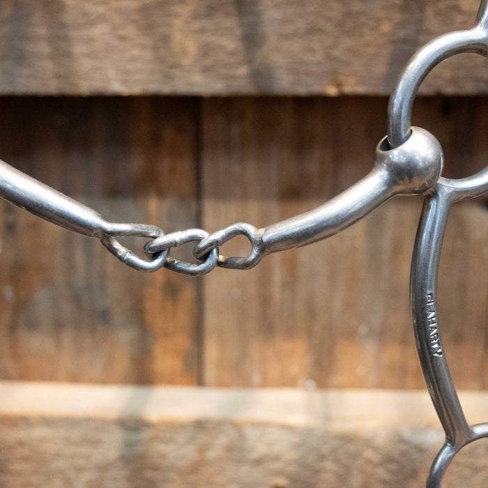 Flaharty Big Circle Gag  Smooth Center Chain Bit