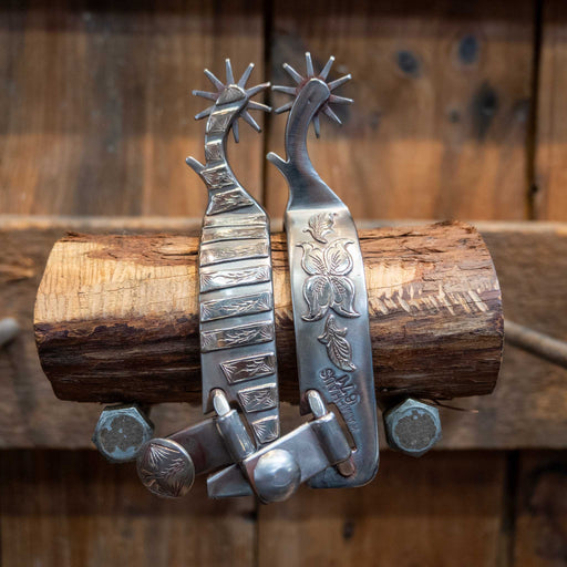 Kamphaus Silver Mounted 10pt. Spurs Tack - Spurs Kamphaus