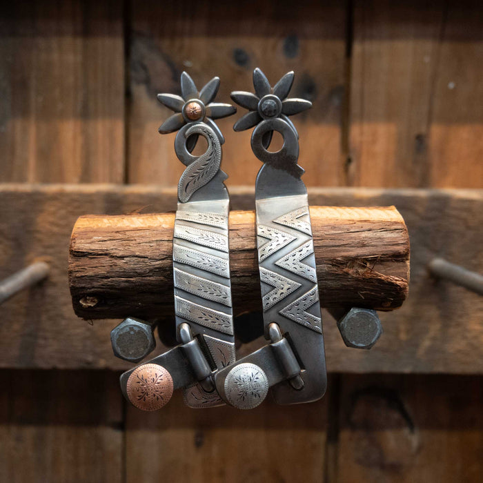 Jennings Silver Mounted 7pt. Spurs