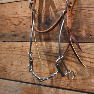 Cow Horse Supply Bridle -2 Piece DL Twist - Sliding Gag   CHS260 Tack - Training - Headgear Cow Horse Supply   