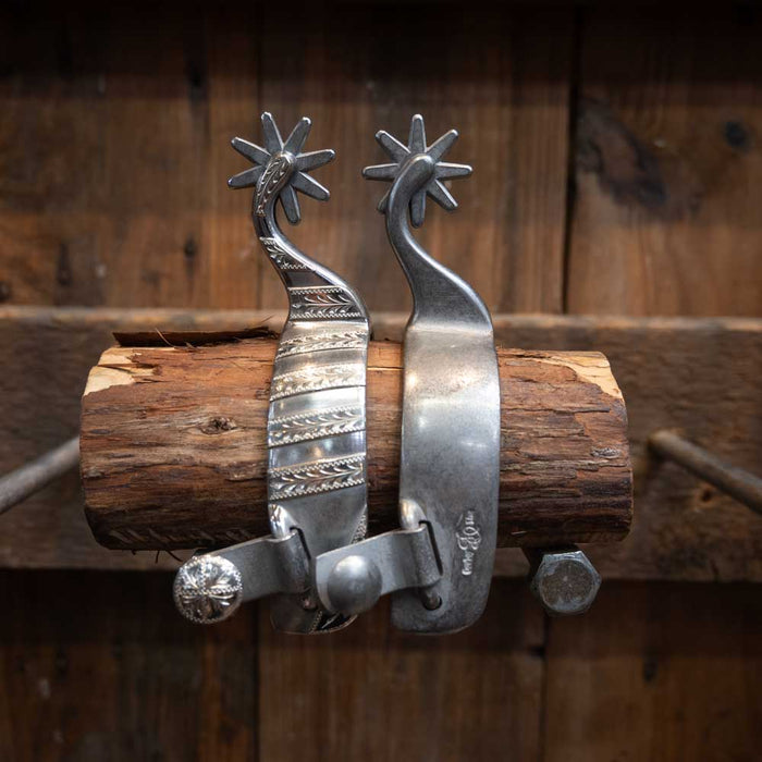 Josh Ownbey Silver Mounted 8 pt. Spurs