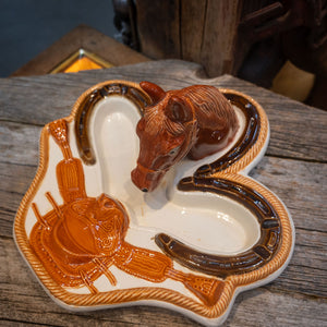 Vintage Porcelan Horse Head Ashtray or Jewelry Tray