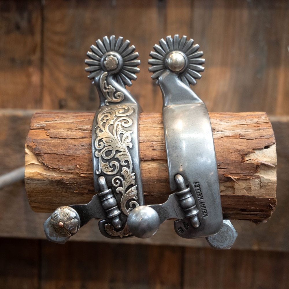 Kerry Kelley Silver Mounted Spurs Tack - Spurs Kerry Kelley