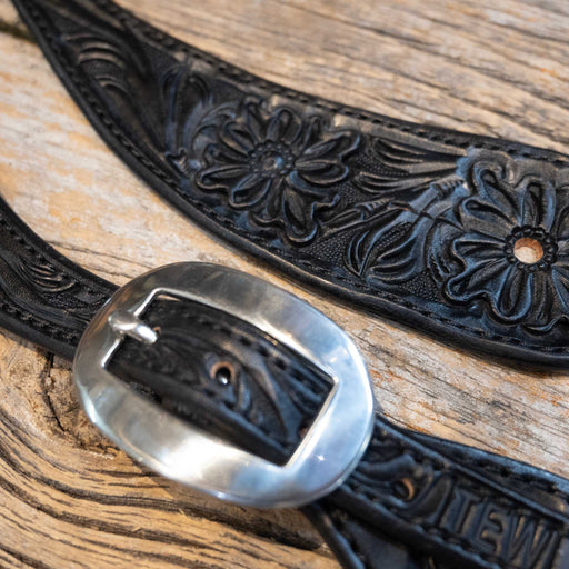 Casey Tew Fully Tooled Spur Straps Tack - Spur Straps Casey Tew