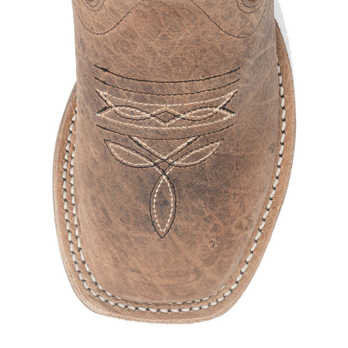 Old West Youth Brown Bull Leather Boot