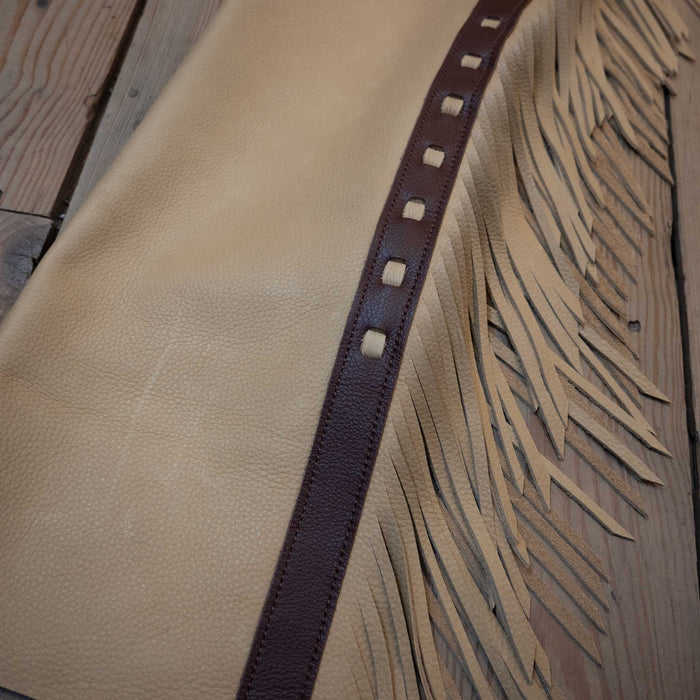 Medium Youth Shotgun Chaps w/Chocolate Brown Accents