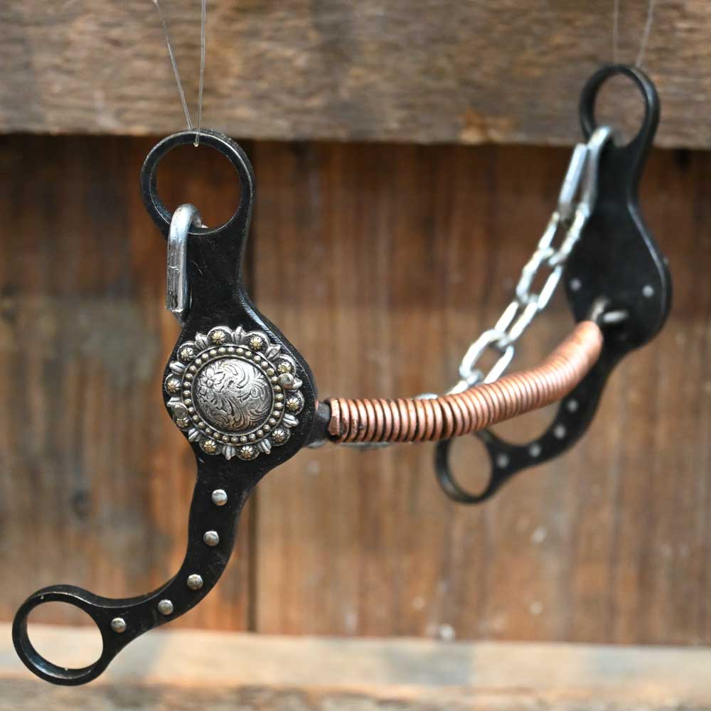 Paul Petska - Copper Wrapped Mullen  - Concho Bit PP319 Tack - Bits Paul Petska   