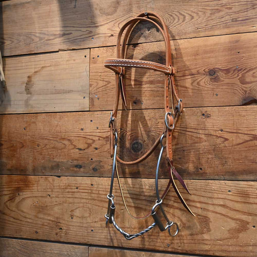 Cow Horse Supply 2 Piece DL Sliding Gag Bridle Tack - Training Cow Horse Supply