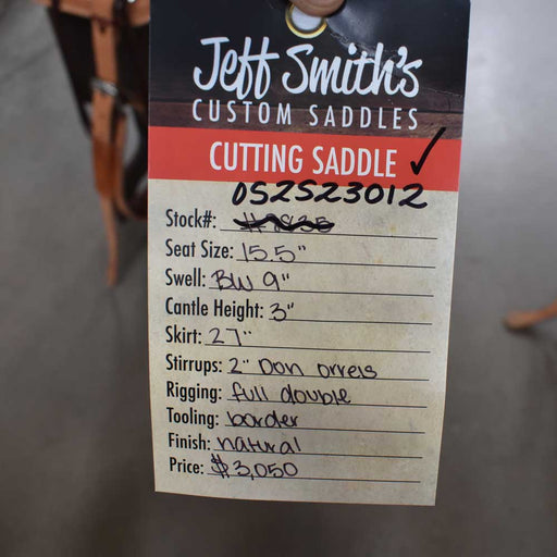 15.5" JEFF SMITH BUSTER WELCH CUTTING SADDLE Saddles - New Jeff Smith