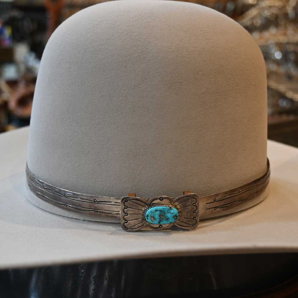 Vintage Turqouise and Sterling Hatband  _CA885 Collectibles MISC   