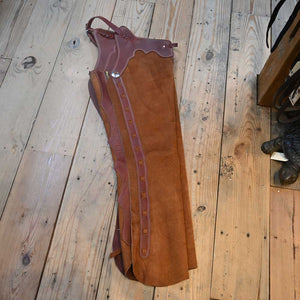 Shotgun Chaps - Medium  RUST Rough-Out Cowboy Chaps  CHAP1010 Tack - Chaps & Chinks Teskey's   