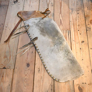 Gray Batwing Chaps w/Brass Dots Tack - Chaps & Chinks MISC