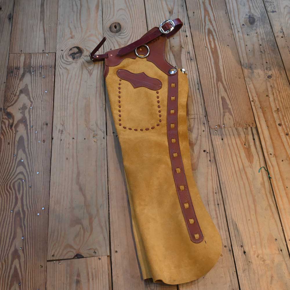 Shotgun Chaps - Leggings- Small Rough-out Working Chaps CHAP1095 Tack - Chaps & Chinks Teskey's