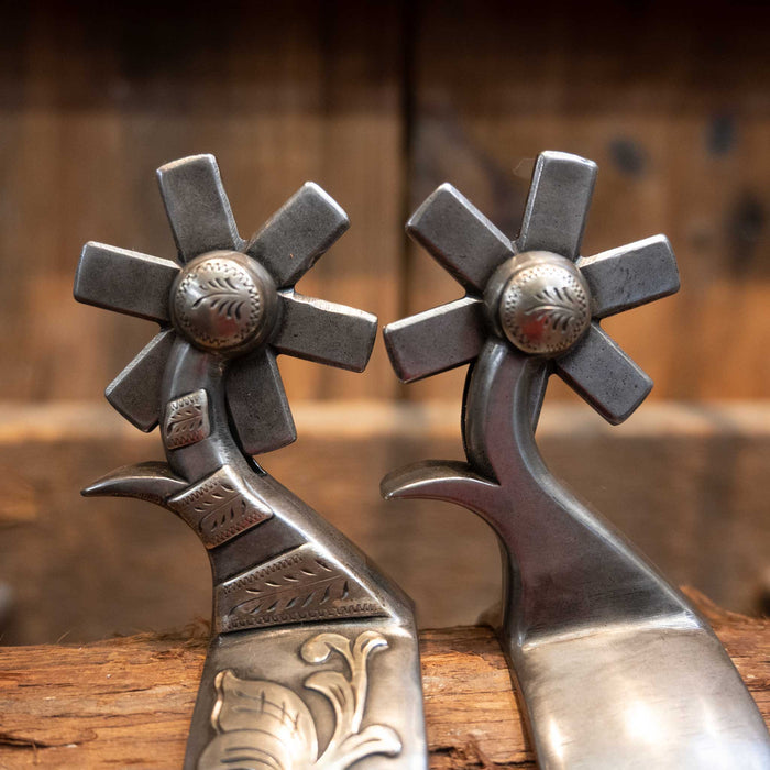 Kerry Kelley Silver Mounted 6pt Spurs