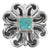 Silver Flower Concho with Turquoise Stone