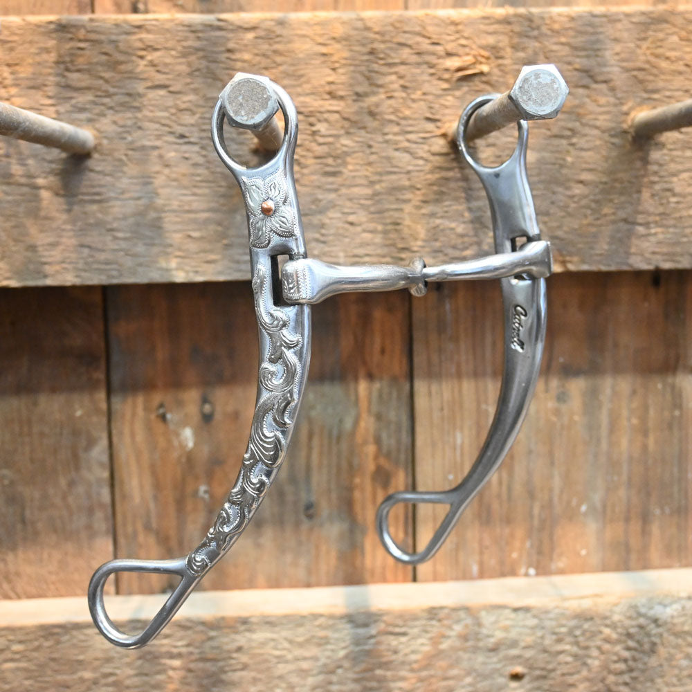 Kamphaus  Silver Mounted - 2 piece smooth shanked snaffle Bit -  TI1219