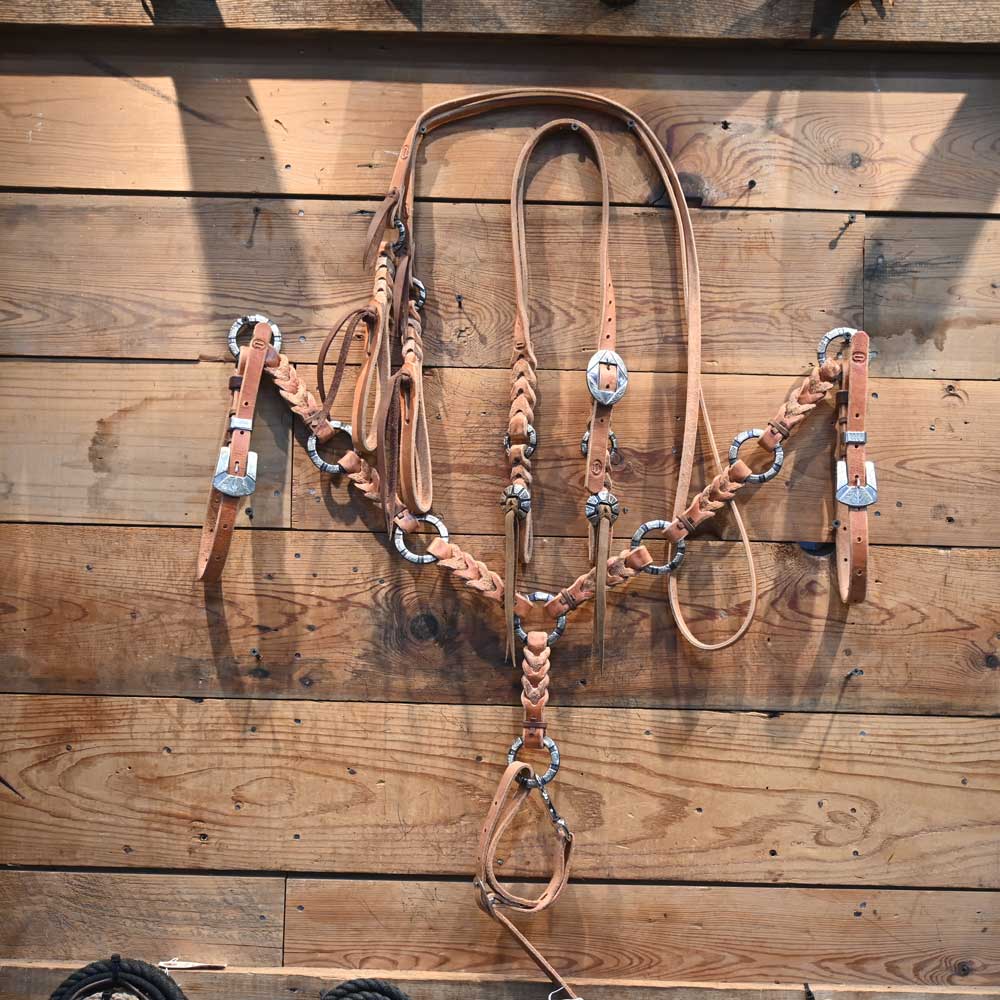 Joe Hipp Sets are Here!! and Ready to go to Town!! Accented with Silver Conchos and Rings JHL027 Tack - Headstalls Joe Hipp