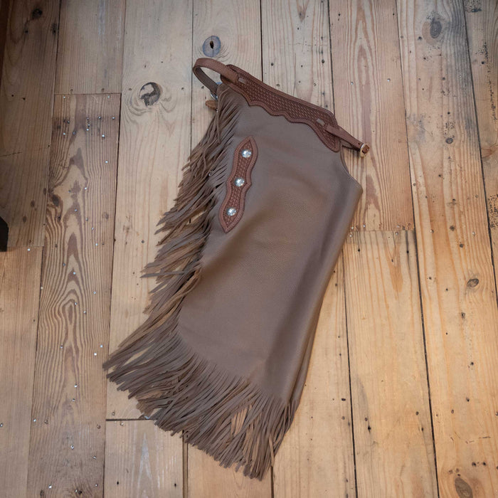 Teskeys Medium Smooth Leather Chinks Tack - Chaps & Chinks TESKEY'S