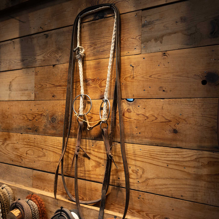 Copper Snaffle Draw Gag Bridle Rig